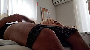 Secret lover's solo turns hand assist intimate climax moment
