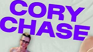 What if Cory Chase asks topless questions about big tits while Luke Longly watches?