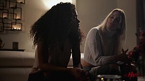 imagine three hot babes in a steamy interracial lesbian group fingering fest