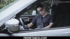 Pervert teacher drives teen wild in car fuck frenzy 😈🚗💦