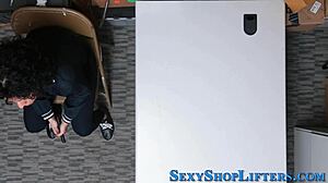 Caught Latina Teen Shoplifter Sucks for Jizz in Mouth