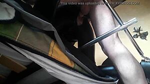 LAURA XXX TIED TO MACHINE FOR ROUGH DOGGY CREAMPIE!