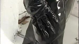 Nicole Sheridan in leather endures intense anal pounding and facial cumshot explosion