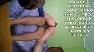 Wanna watch wife cuckold hubby with best friend bareback anal submission?