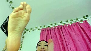 Colombian Flexes Toes Arches Back In Natural Light Jerk Off Session