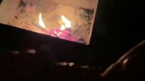 outdoor flashing wet pussy by campfire with huge dick 😘🔥