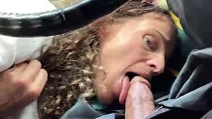 Stepbrother's Graduation Gift Deepthroat Blowjob Monster Cock Drive Home