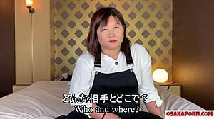 chubby 27yo japanese milf squirts wildly on toys during interview