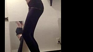 DANCING TEEN CASS RIPS CLOTHES FOR SOLO STRIPTEASE SEDUCTION!