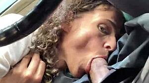 Stepbrother's Graduation Gift Deepthroat Blowjob Monster Cock Drive Home