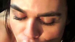backstage f� welter drops to knees for director's MONSTER COCK deepthroat cumshot bts