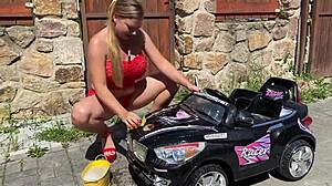 Busty Milf Magician Lenushka Doll's Car Squirting Erupts in Wild Orgasmic Fury
