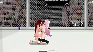 ember clashes with isabel in fierce princess ring catfight wrestling