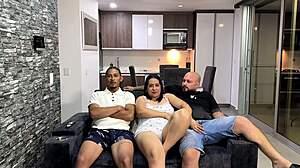 bbw latina colombian begs muscular friend for secret doggystyle pussy pounding while cuckold boyfriend watches unaware