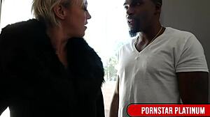 Blonde Milf Dee Williams Sucks Rome Majors' Muscular Ass in Lingerie Dirty Interracial Domination