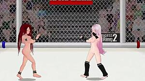 ember clashes with isabel in fierce princess ring catfight wrestling
