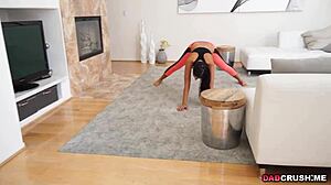miranda miller kegels tight during stepdad workout session