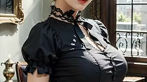 3D 헨타이 아시안 모델이 저택에서 야하게 강간당해