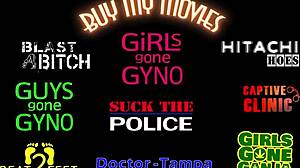 Γιατρός Aria Nicole εξετάζει ασθενή με κινκ γυναικολογική διάταση. Λάτεξ και φυσικά βυζιά σε ρεαλιστικό παιχνίδι.