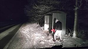 朋友回家路上路边操我