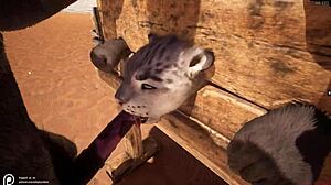 와일드 라이프 퍼리 헨타이로 격렬한 애널 섹스 액션