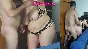 Soția infidelă se furișează pentru o plimbare sălbatică cu pulă uriașă