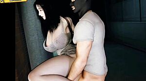 Ληστής Παίρνει Νεαρή Κοπέλα σε Άγρια Hentai 3D Σκηνή