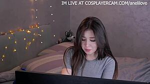 Hey, I got her hooked on hentai while she rocked that anime cosplay on webcam!