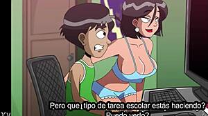 Madrastra, fångade mig när jag runkade, vill du vara med på hentai-leken?