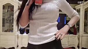 chinese michiel dances in tight leather pants