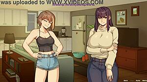 Chloe，你在看Amy撸她的futa鸡巴吗？