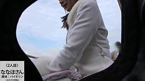 Japonská sestra šľapka cmúľa a drcie tvrdšie