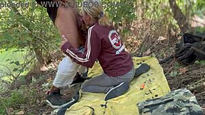 Berget gjorde oss så kåta, oops - spanskt par kul