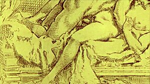 Vintage-erotiikkaa retro-piirros tyylillä