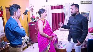 Man deelt onschuldige vrouw voor threesome! Volledige film van wilde slaapkameractie! 😲