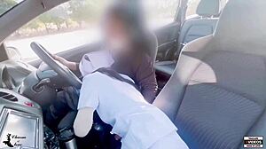 泰国护士户外和陌生人激烈性交