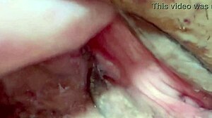 pink shaved pussy closeup 106 days post-virginity loss feels so wet