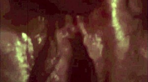 Темный фонарь показывает беременной семье веселый путь